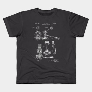 Drum Beating Pedal Patent Blueprint 1951 Kids T-Shirt